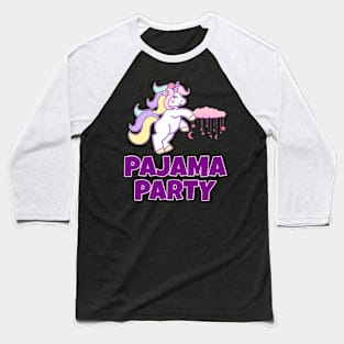 'Pajama Party Rainbow Unicorn' Cool Rainbows Gift Baseball T-Shirt